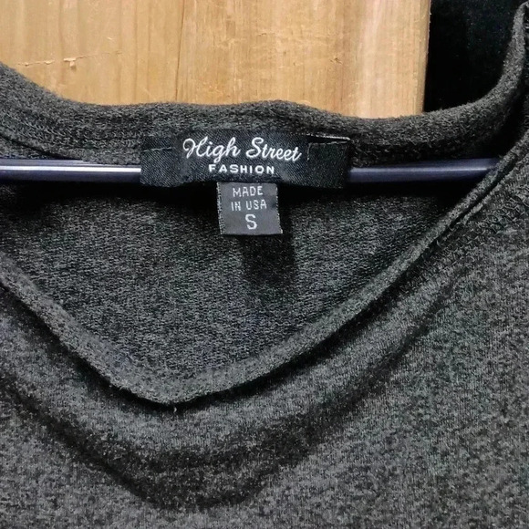 3/4 sleeve length dark gray size small midi dress - Picture 3 of 7